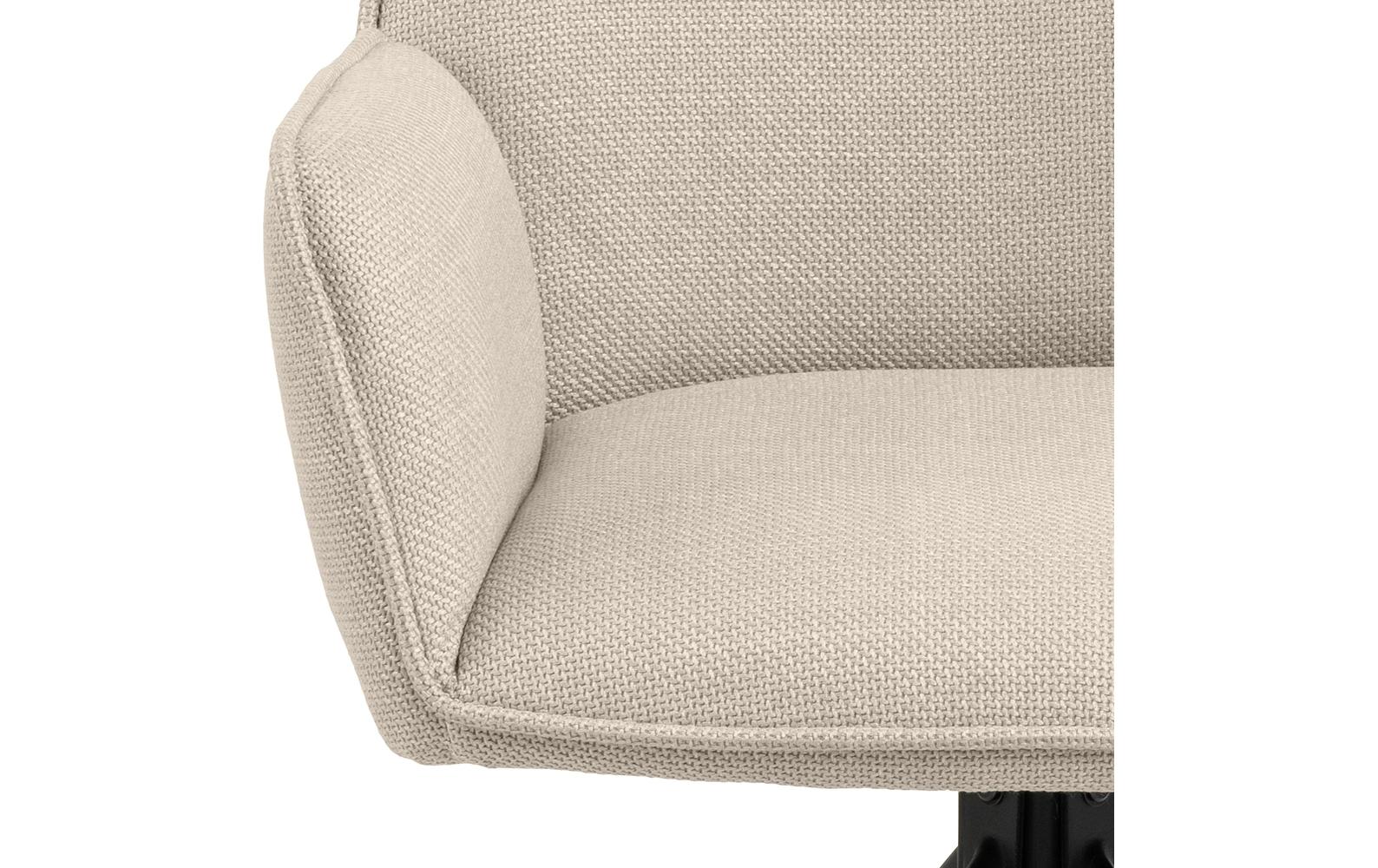 Stuhl Glenda, 2 Stück, Beige<br>Moderne Esszimmerstühle mit Armlehnen