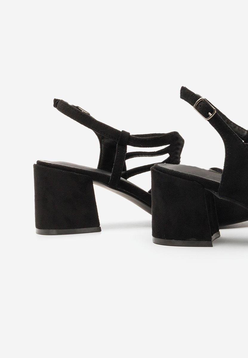 Sandales à talon épais noires Margarita