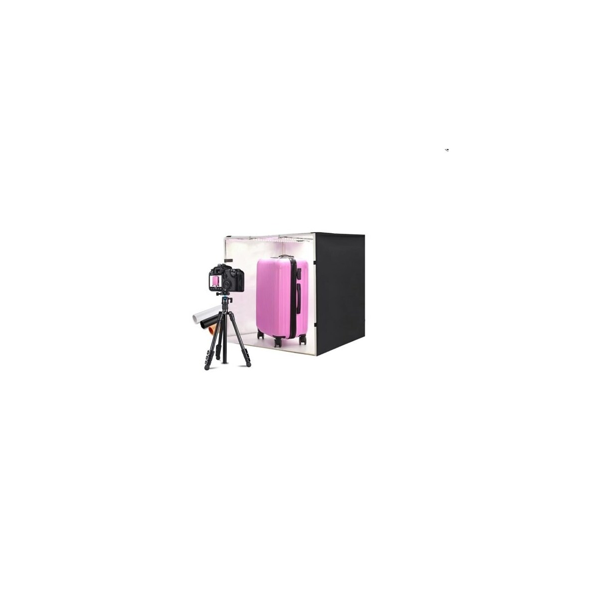 Bærbart Fotostudio-sett med belysning - 80x80cm