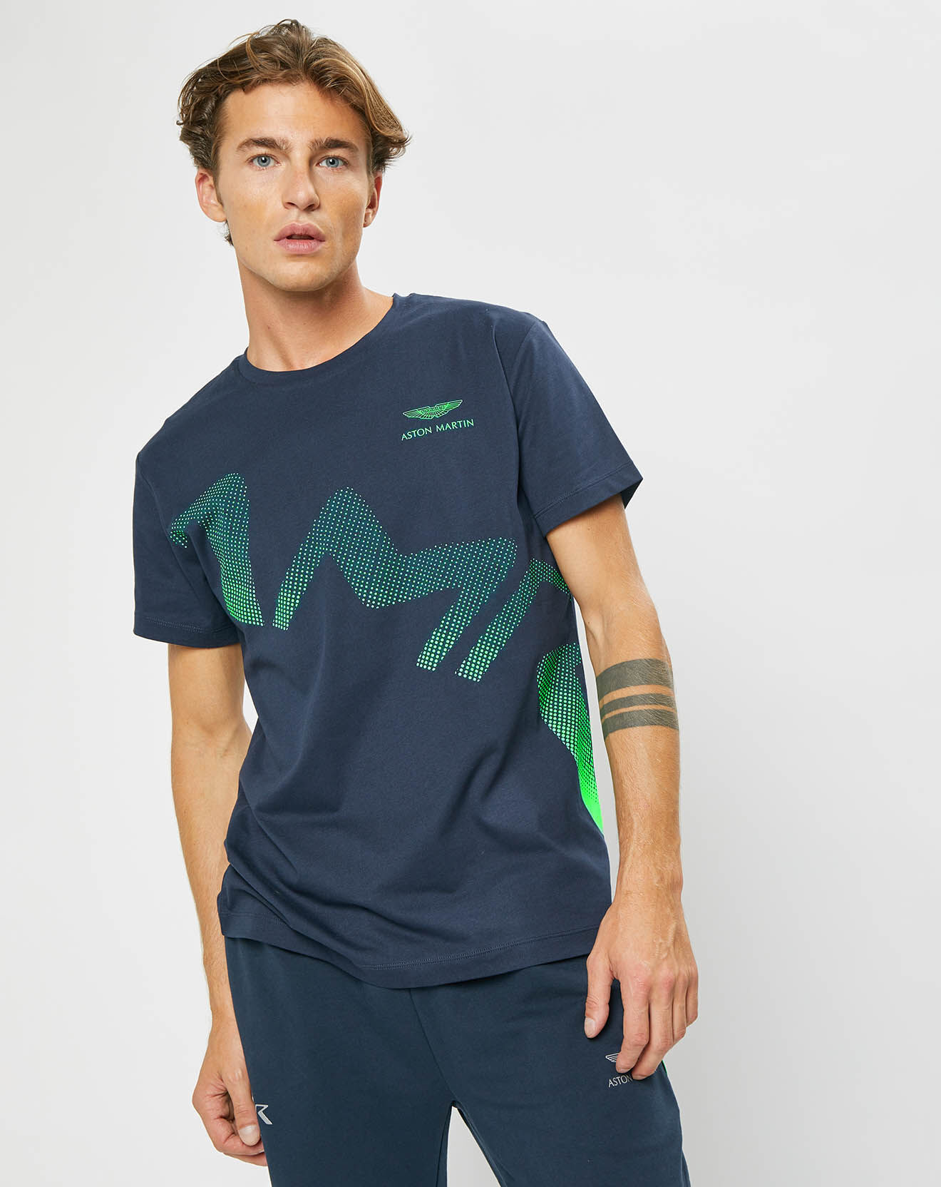 Hackett London T-Shirt Logo Aston Martin Racing bleu marine
