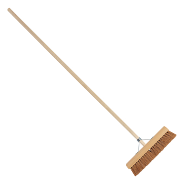 Kamerveger bezem kokos 40 cm met steel 150 cm