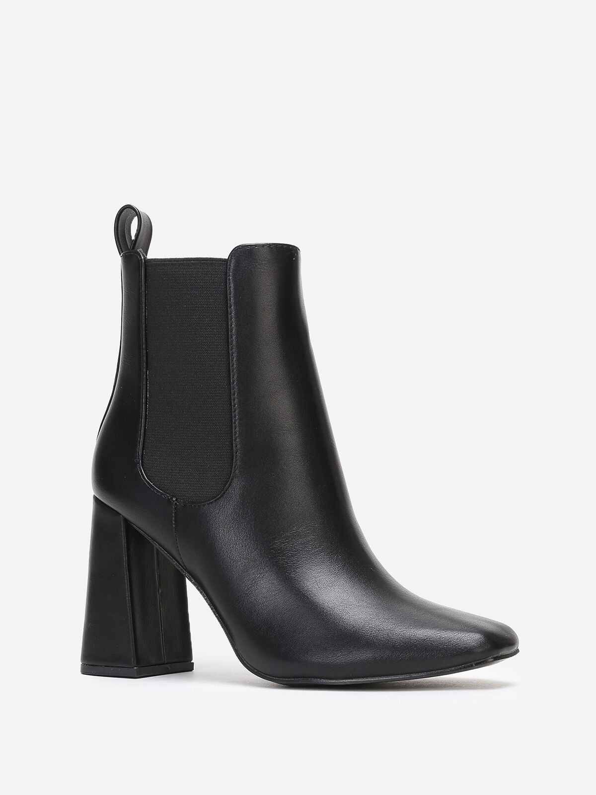 Bottines Chelsea à bout carré- Noir