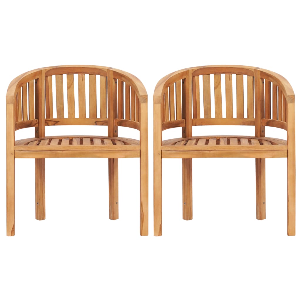 Salon de jardin meuble d'extérieur ensemble de mobilier 4 pièces en forme de banane bois de teck solide
