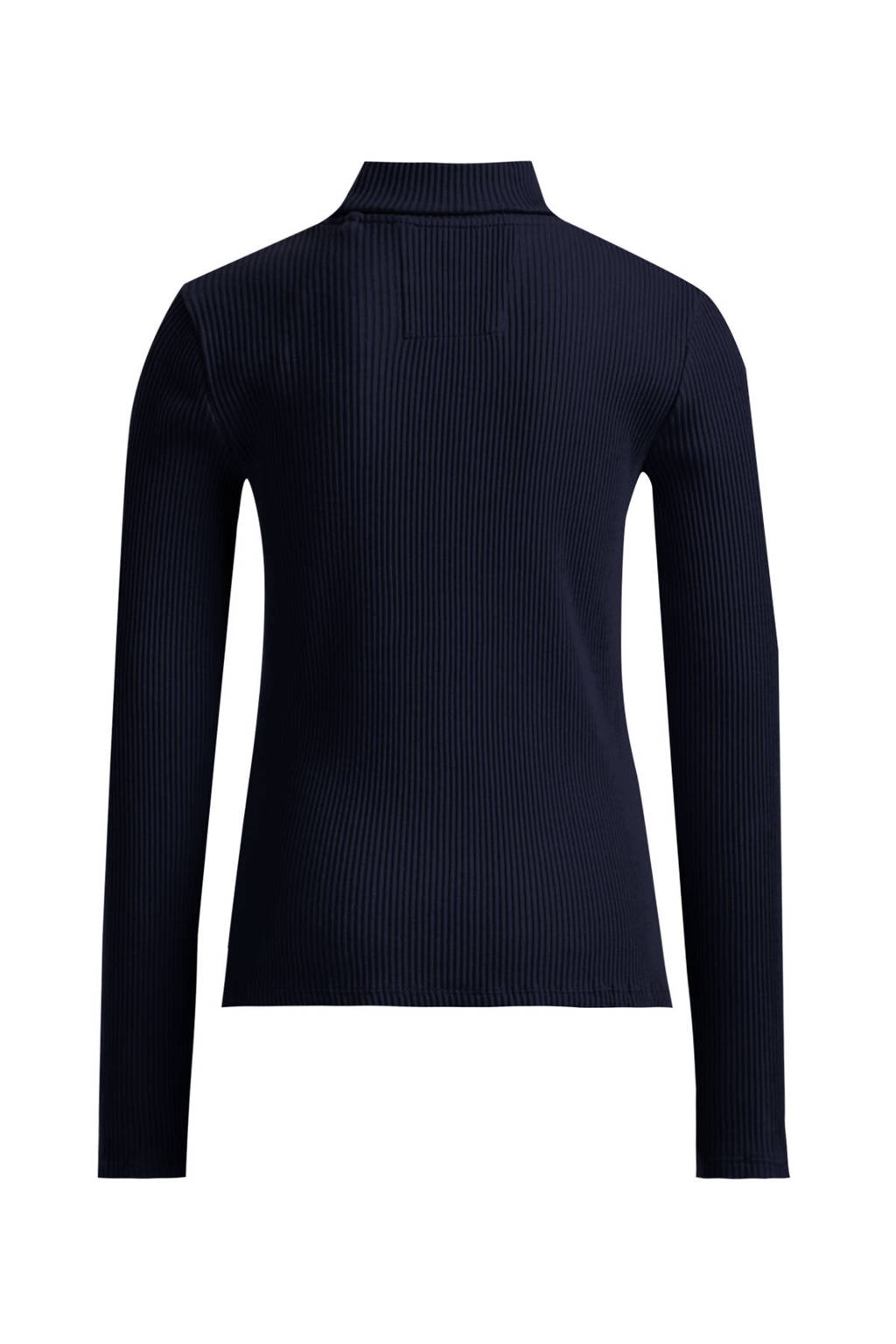 WE Fashion ribgebreide longsleeve donkerblauw