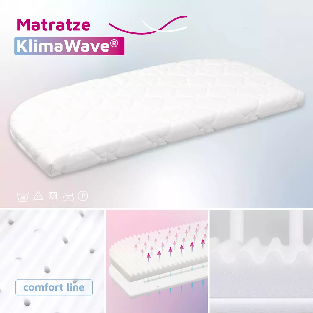 Baby-Kaltschaummatratze Klima Wave 49,5x89 cm
