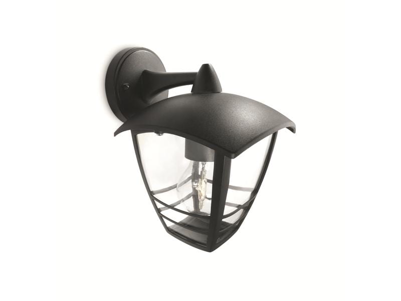 Philips myGarden Wandleuchte Creek, 53W, Schwarz, exkl. LM, Leuchte für den Aussenbereich