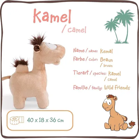 NICI Wild Friends Kamel Kemal, 40 cm