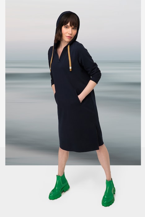 Sweatkleid, Kapuze, Kängurutasche, Langarm