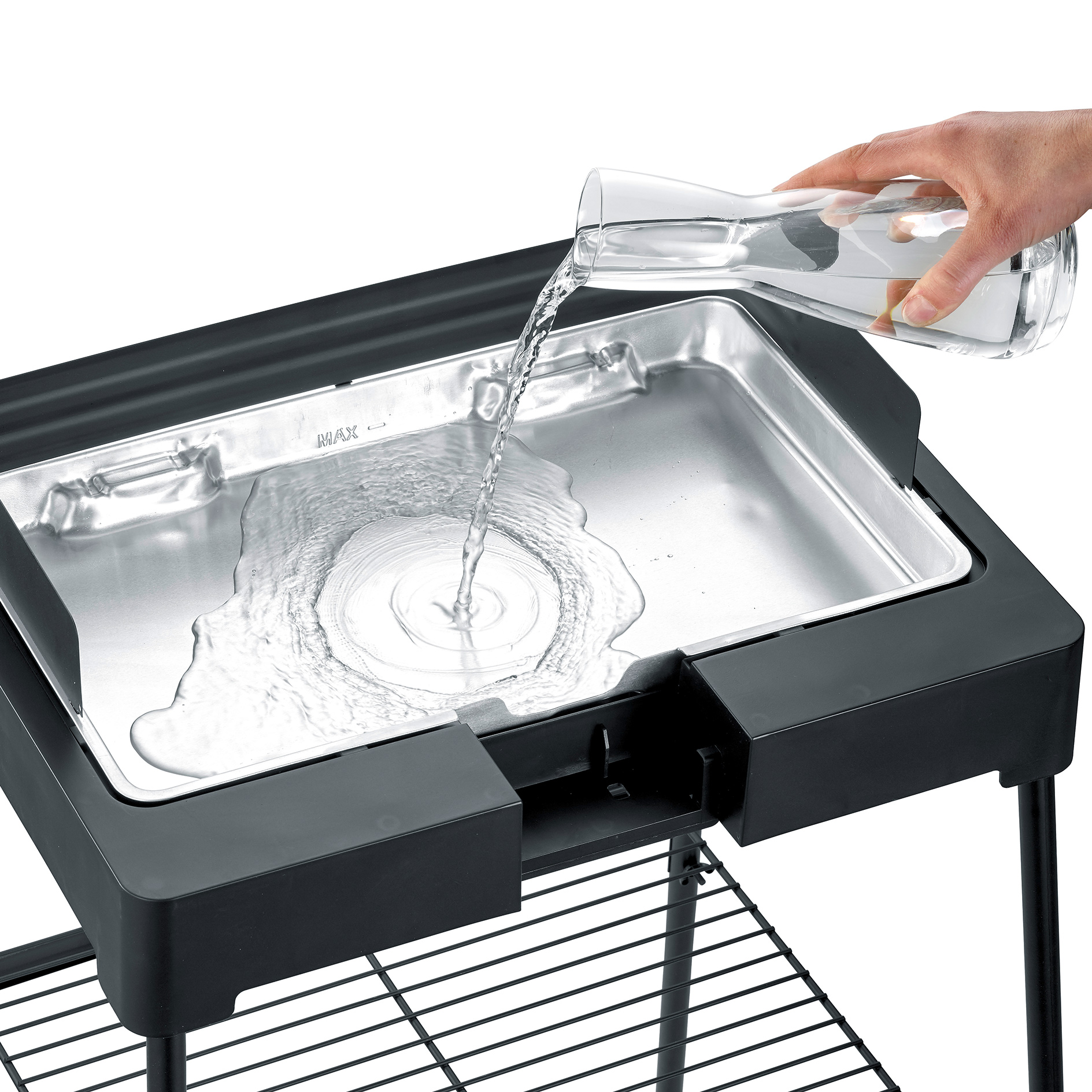 SEVERIN Standgrill PG 8566 - schwarz - mit Ablagerost