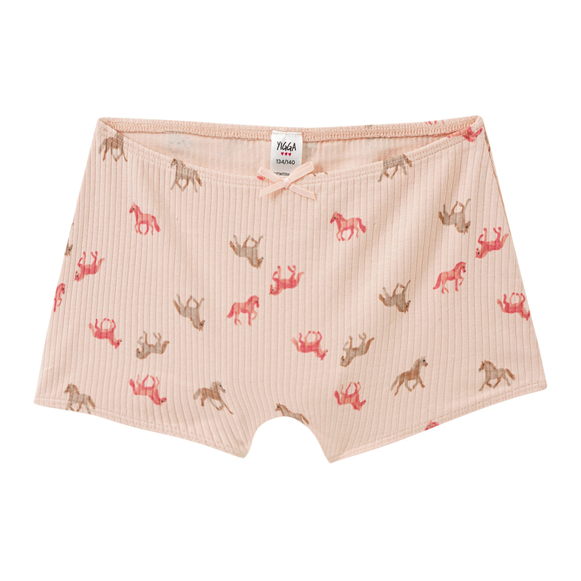 Yigga 3 Mädchen Pantys mit Pferde-Motiven rosa / creme