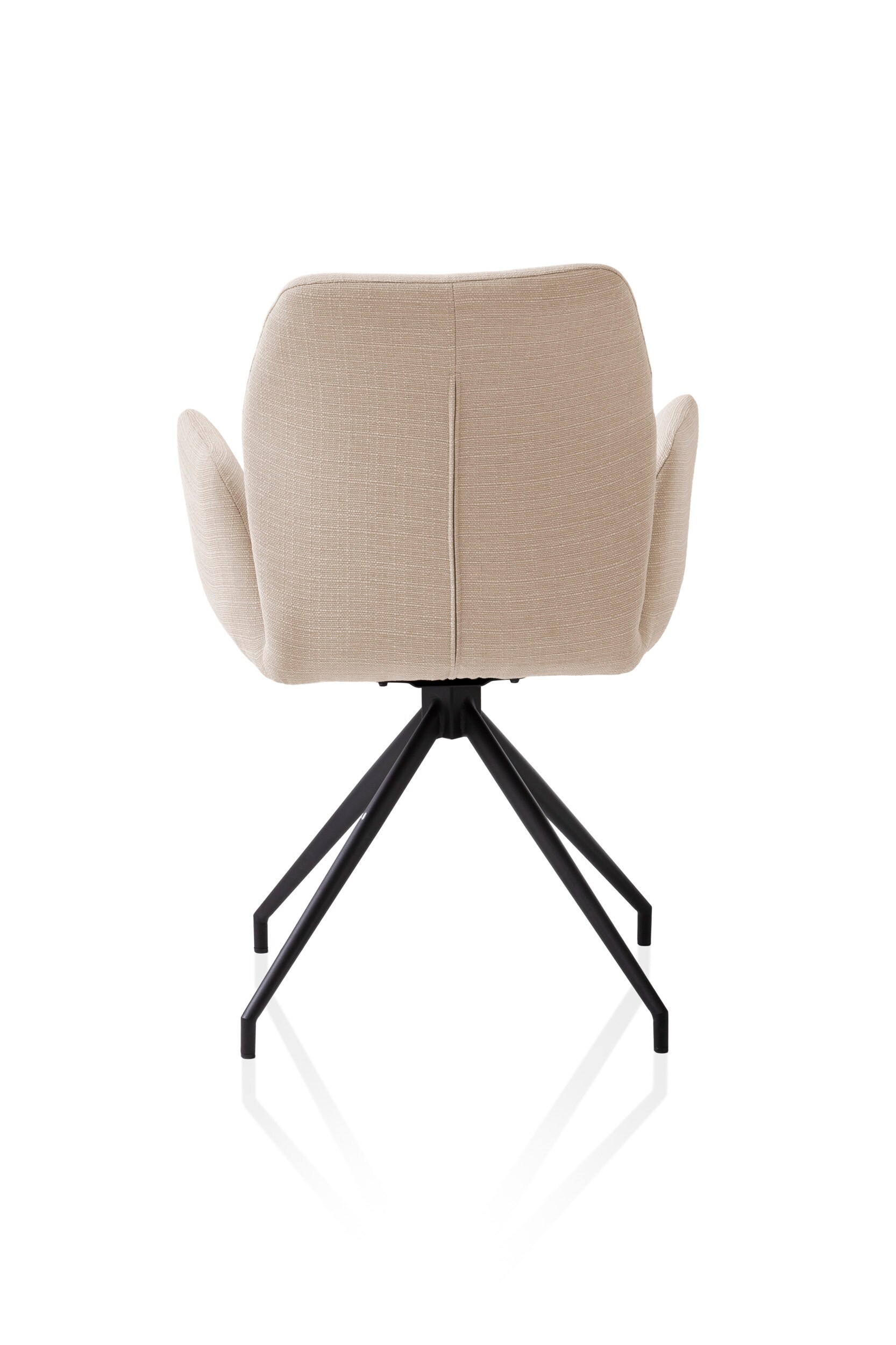 Armlehnstuhl drehbar Esszimmerstuhl Polsterstuhl Wohnzimmer Küche Stuhl beige