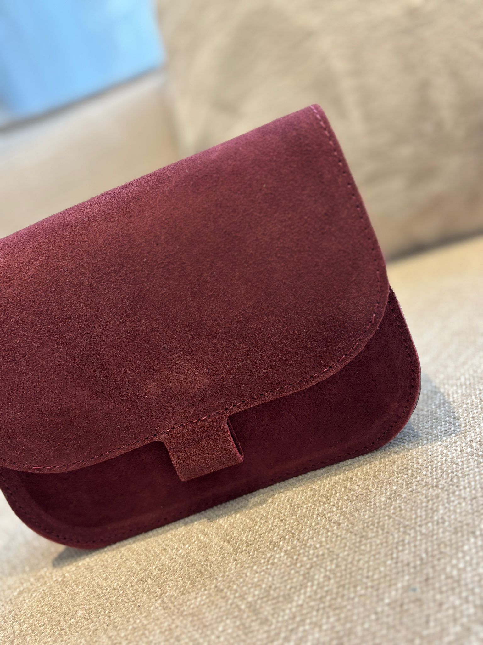 Flora Bag - Suede Bordeaux