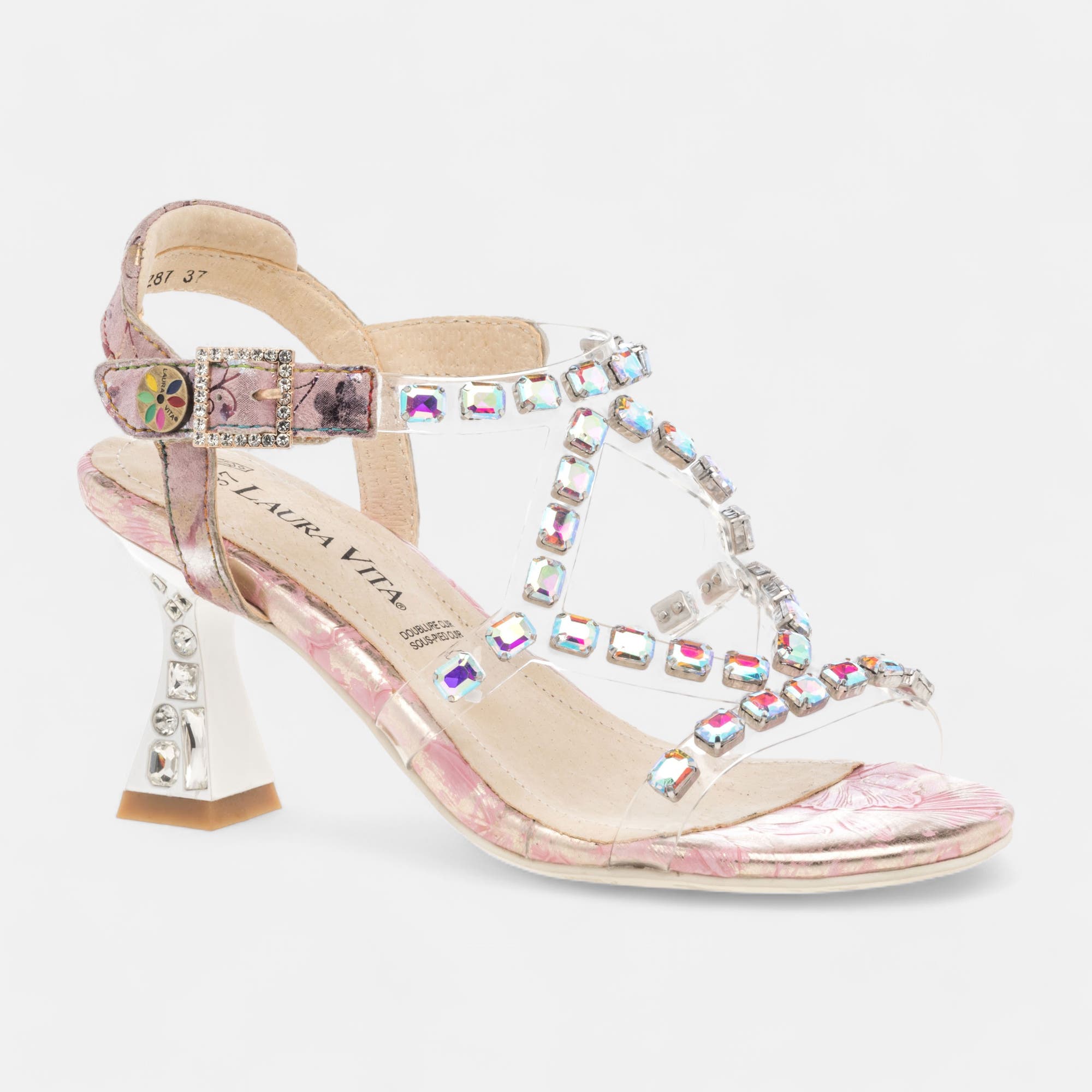 Nu-pieds à talon Femme rose