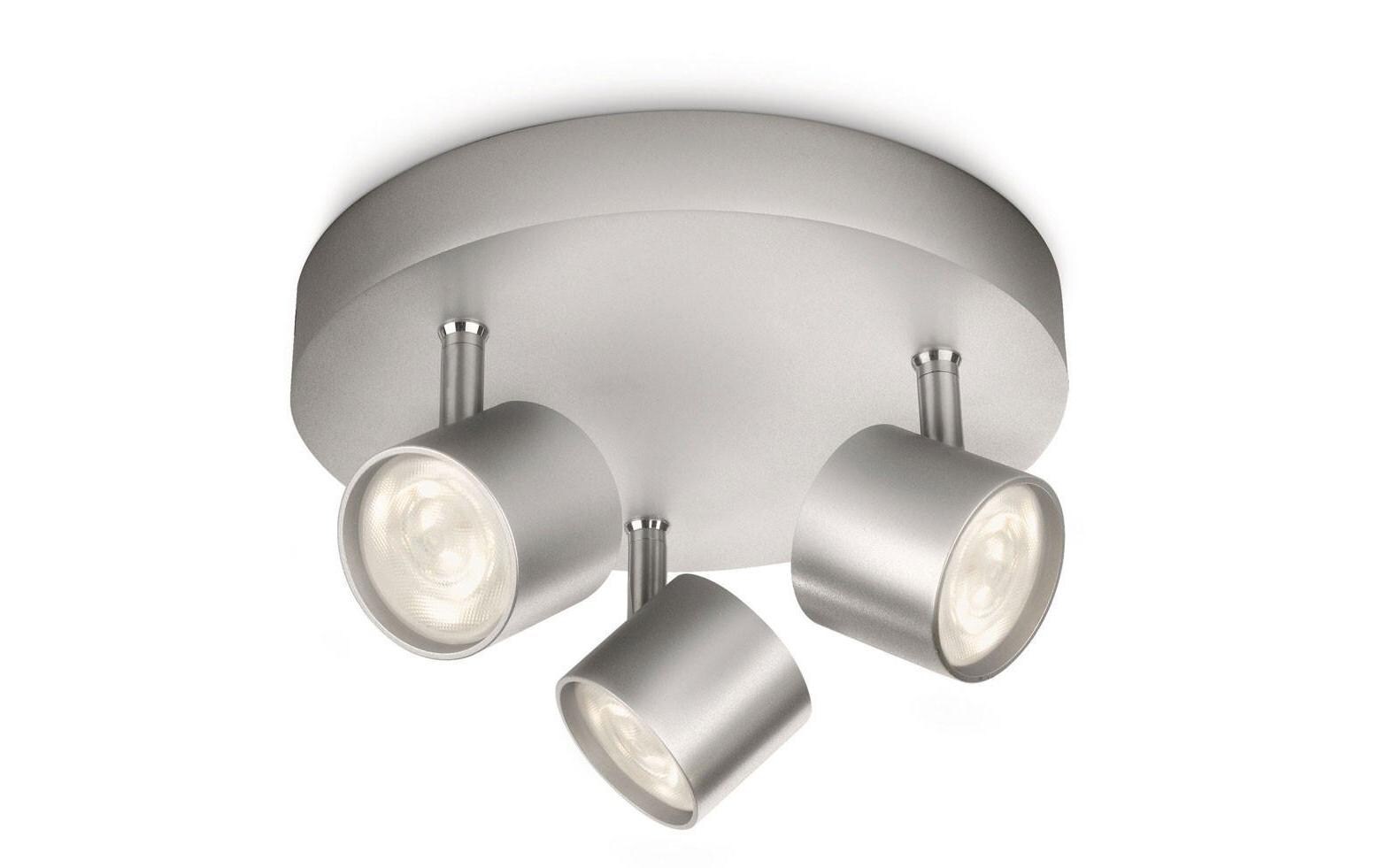Aufbauspot myLiving Star 56243/48/16 SilberDeckenspot mit beweglichen Leuchtenköpfen