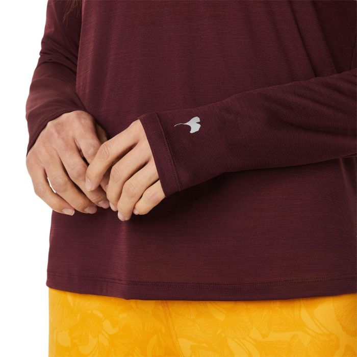 Asics Dame Mellemlag Mock Neck Run LS Top Rød