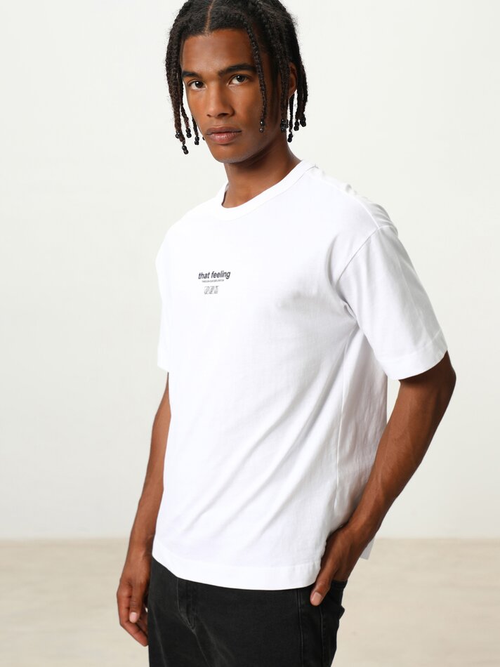 Camiseta estampada com estampa maxi - Branca