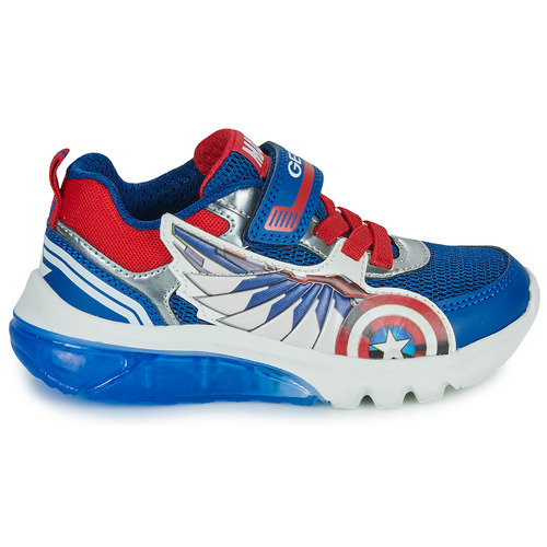Geox - J CIBERDRON BOY - Bleu / Rouge / Blanc