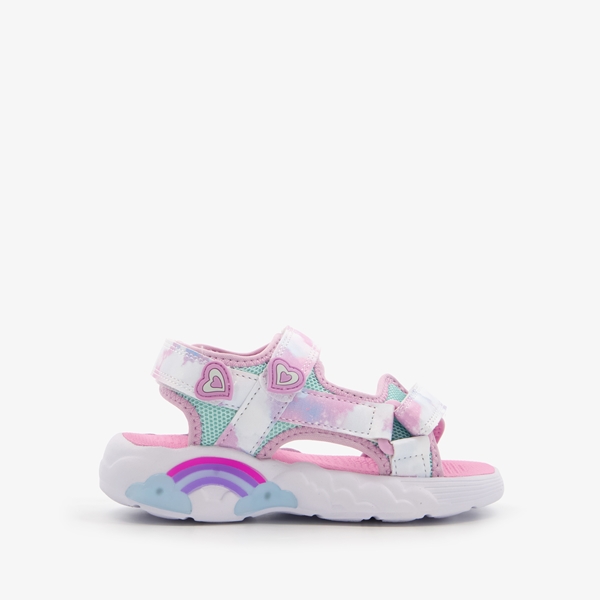 Blue Box meisjes sandalen met lichtjes regenboog