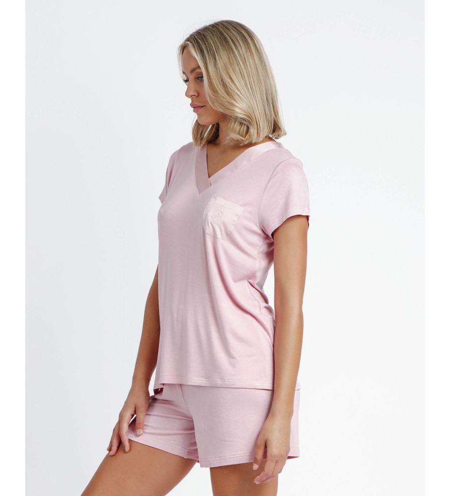 Faixas de cetim rosa para pijama Admas