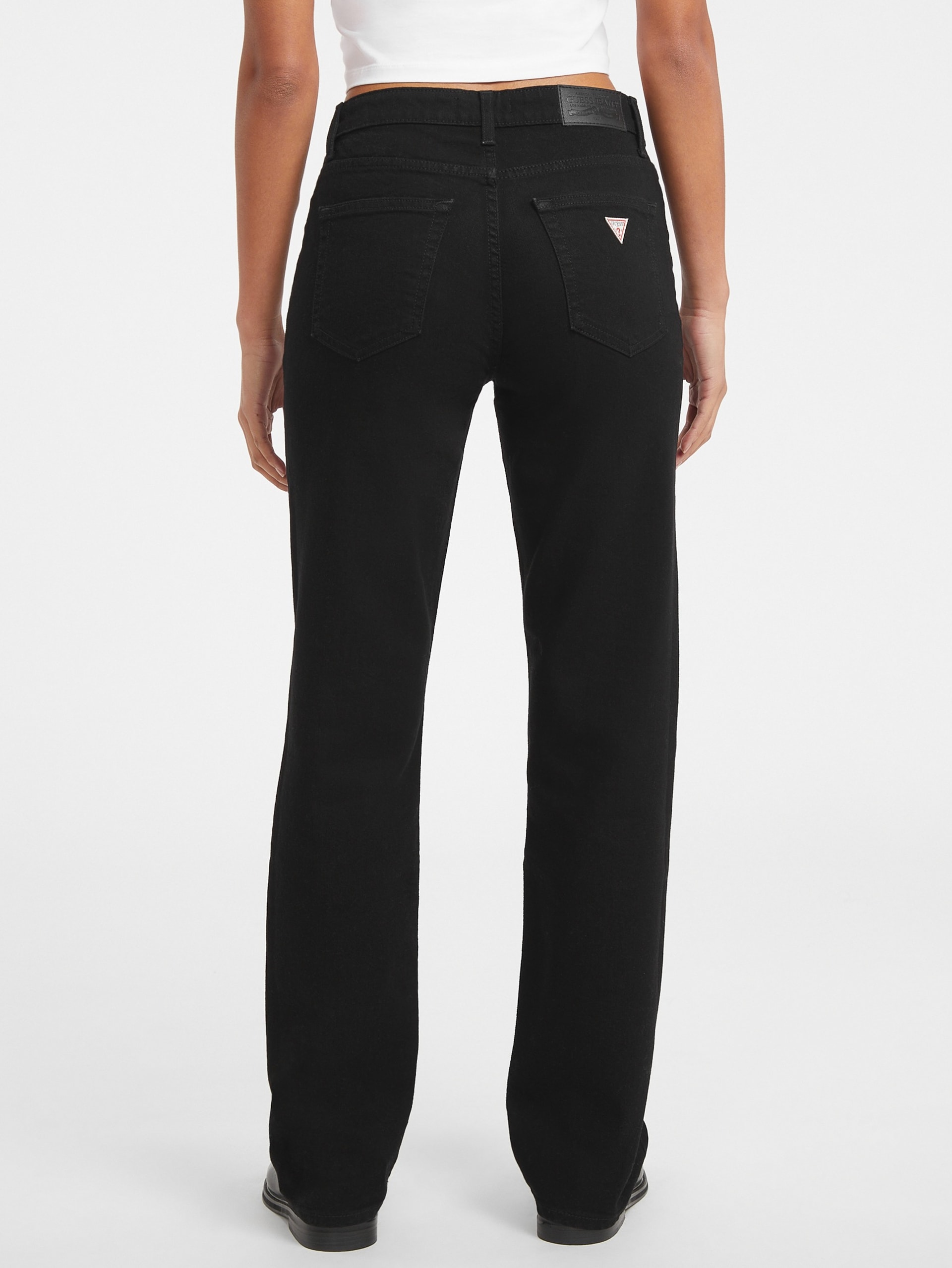 Calça jeans reta de cintura média G08