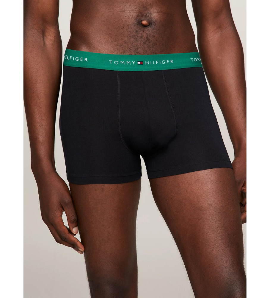 Pacote com 5 cuecas boxer Tommy Hilfiger Essential Signature na cor azul marinho