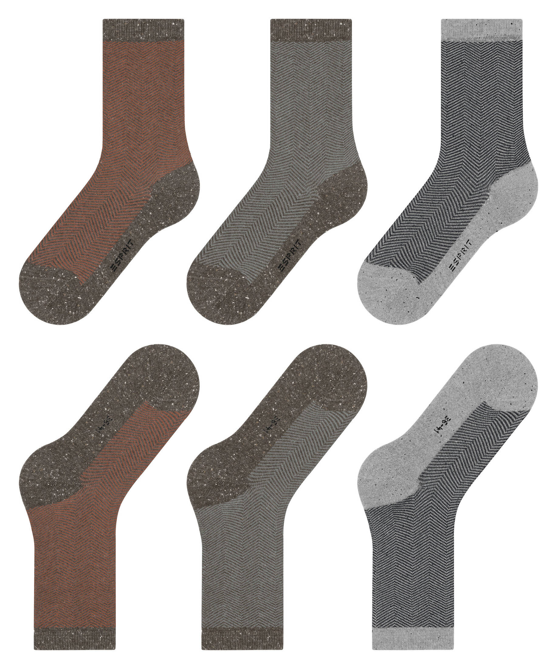 Esprit| Damen Socken Herringbone 3-Pack