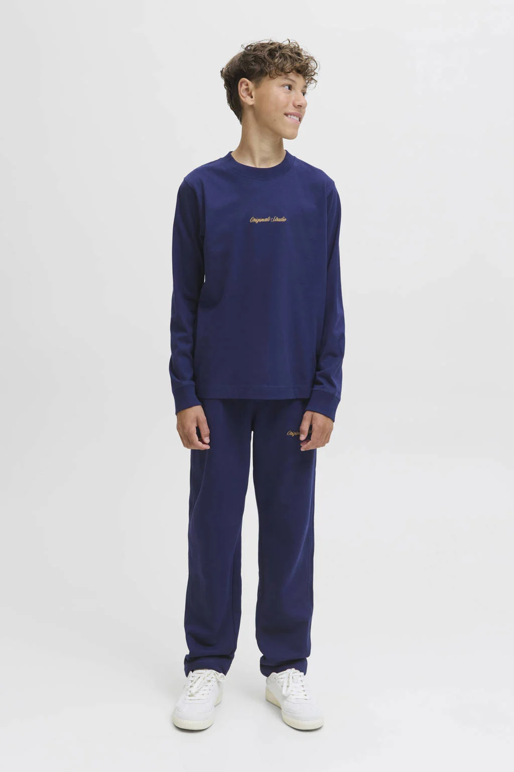 JACK & JONES JUNIOR longsleeve donkerblauw