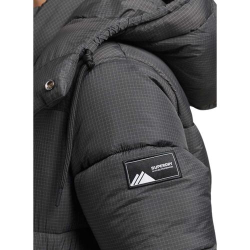 Superdry - RIPSTOP LONGLINE PUFFER JACKET Negro
