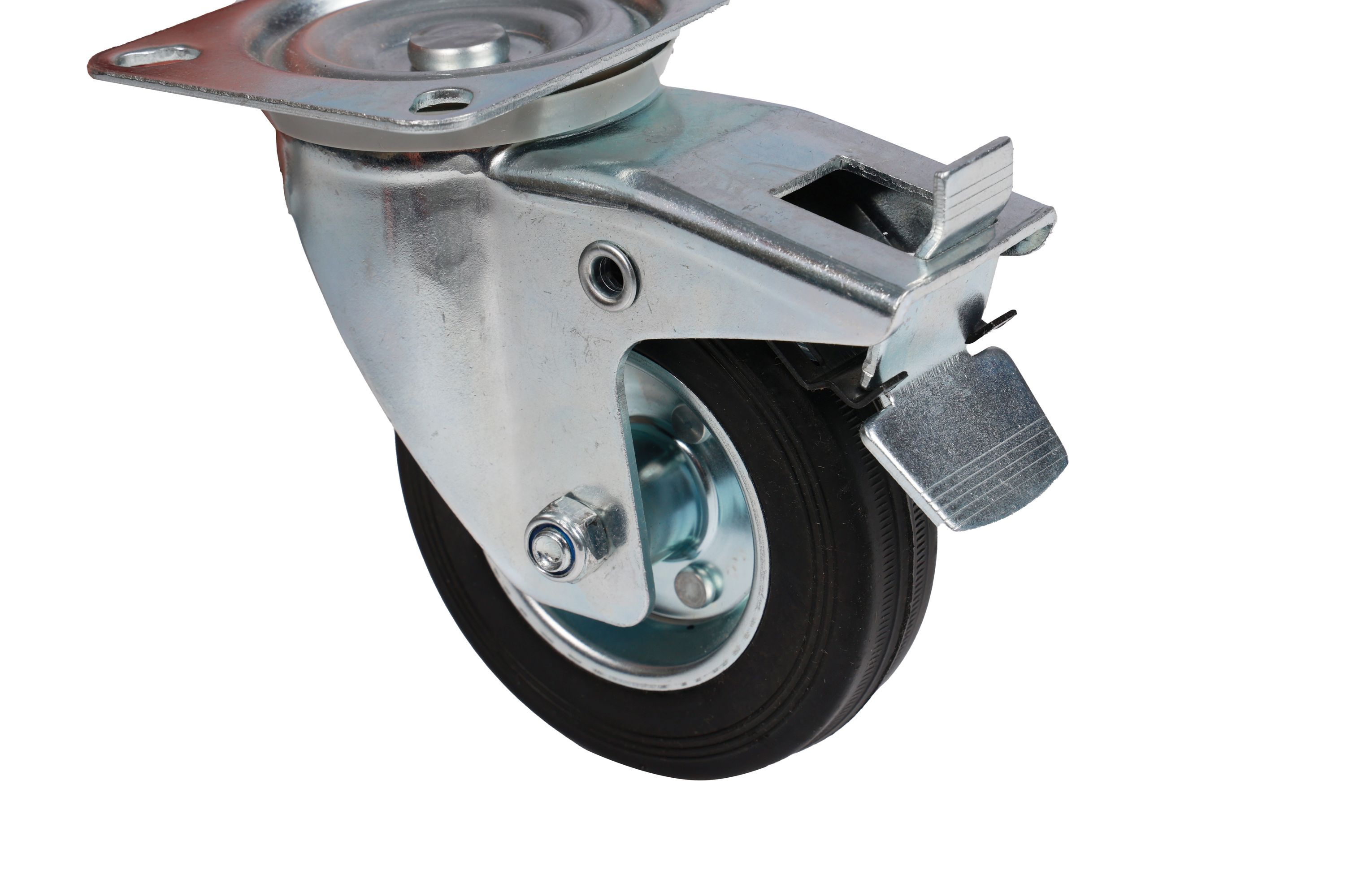 Schwerlastrollen Vollgummi 4er Set 125 mm