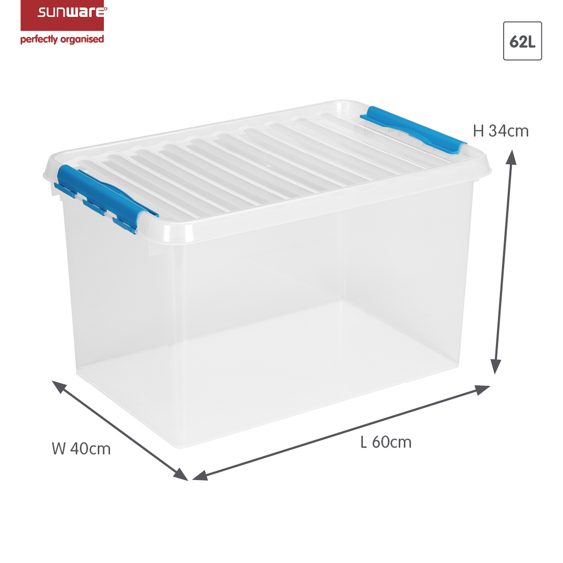 Sunware Q-line 62 liter opbergbox - Blue