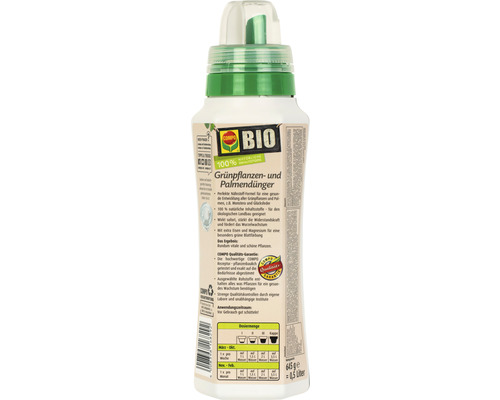 Compo biologische groene planten- en palmenmeststof, 500 ml minerale vloeibare meststof.