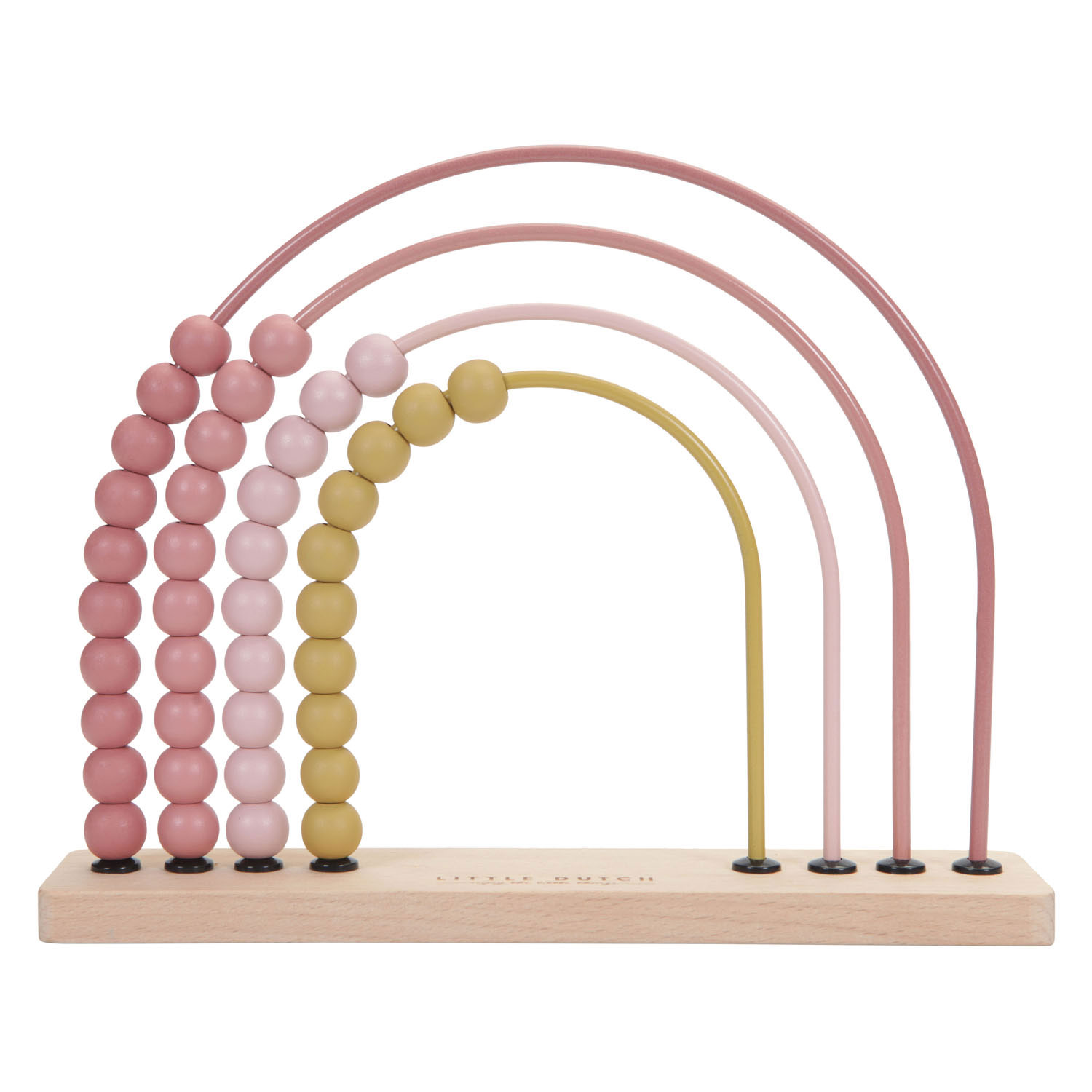 Little Dutch Houten Regenboog Telraam Roze