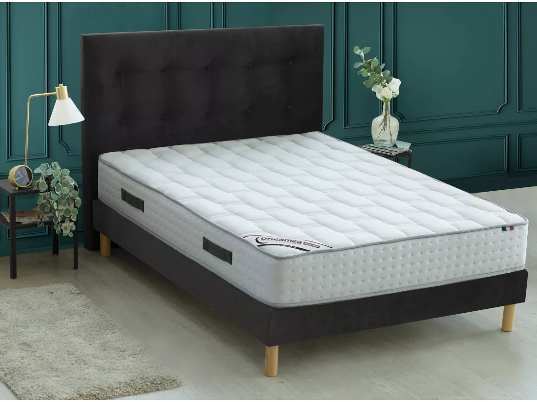 Matelas 160 x 200 cm hybride ressorts ensachés 7 zones mousse à mémoire de forme ép.25cm - IONIA de YSMÉE