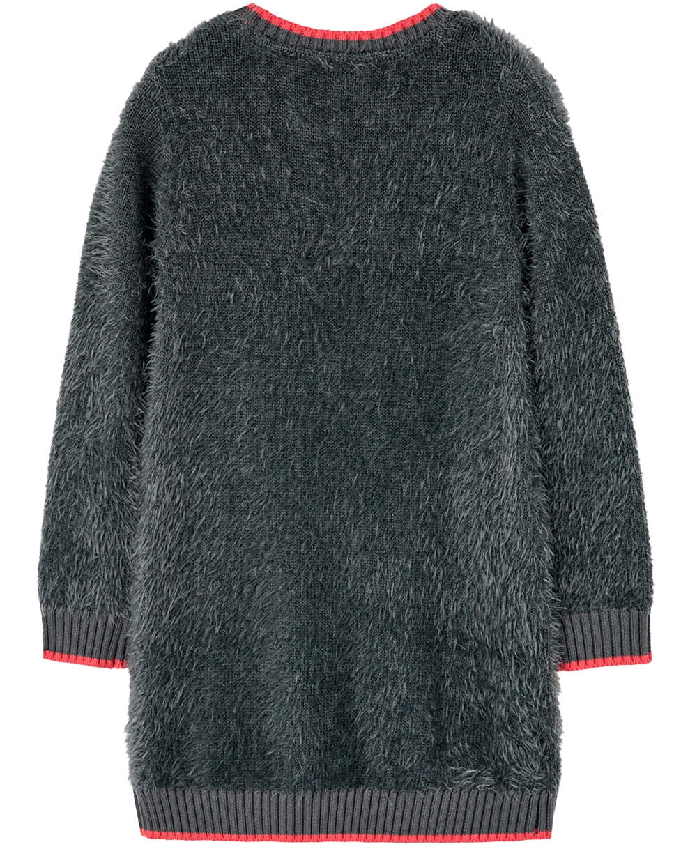 Strick-Langarmkleid HERZ in anthrazit