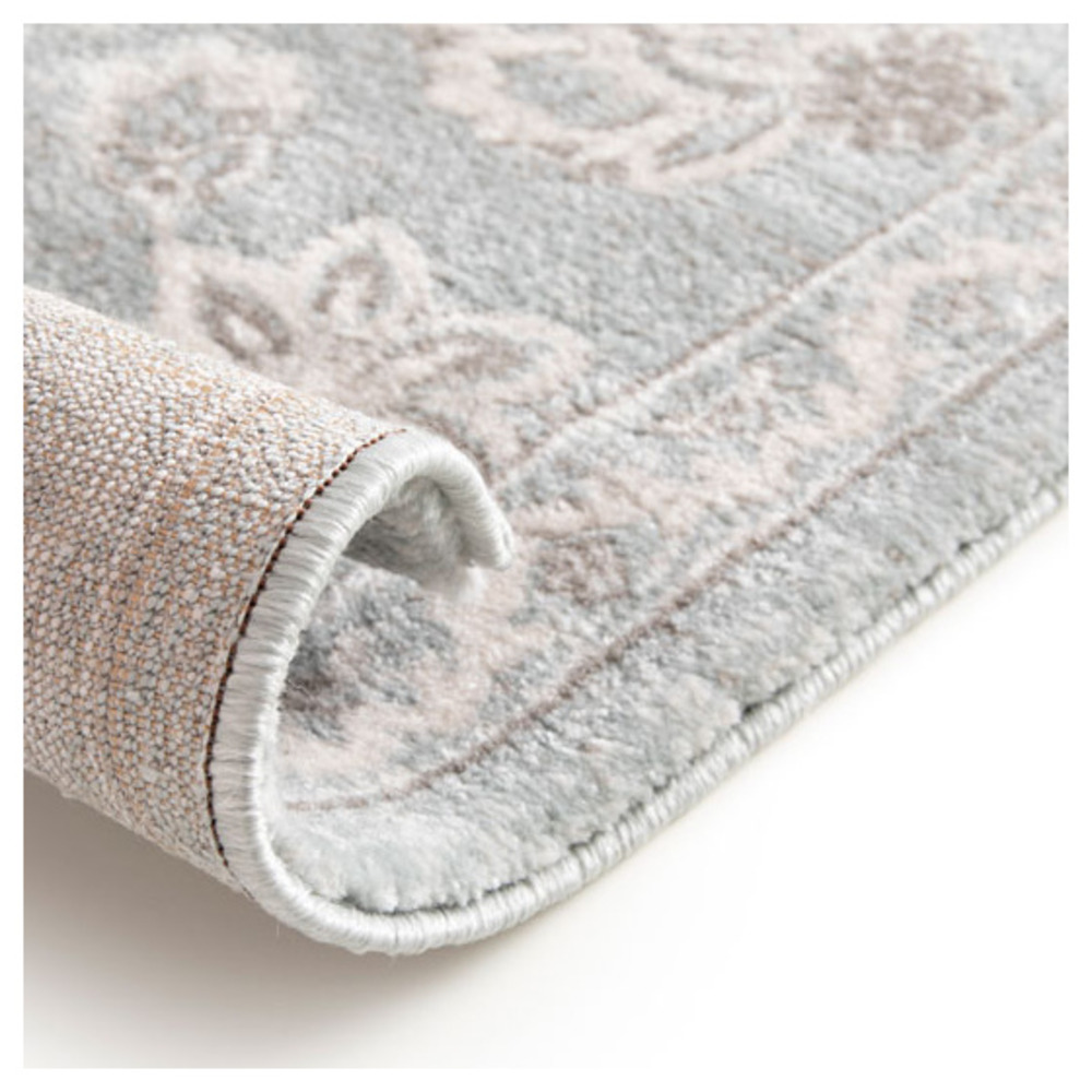 Tapis à motif floral oriental - nora - bleu - 200 x 290 cm