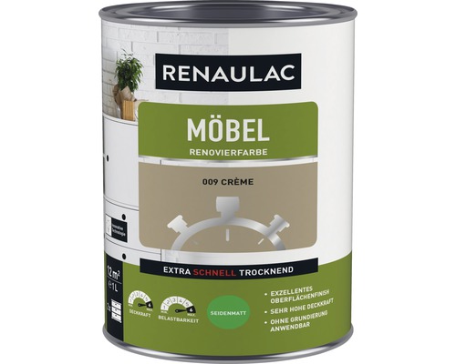 RENAULAC Meubellak Houtlak Satijn Mat Crème 1 L