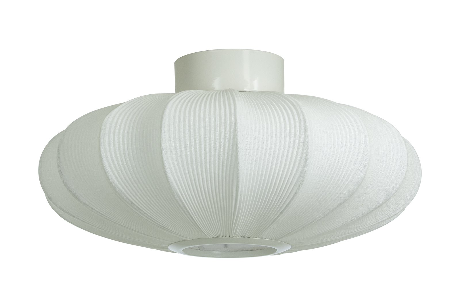 Mamsell taklampe Hvit plafond med tekstilskjerm. Ø45 cm