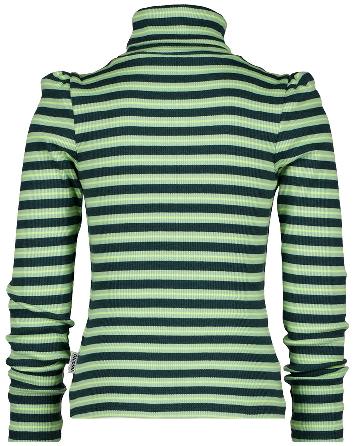 Rollkragen-Pullover JUNIPER gestreift in old mint
