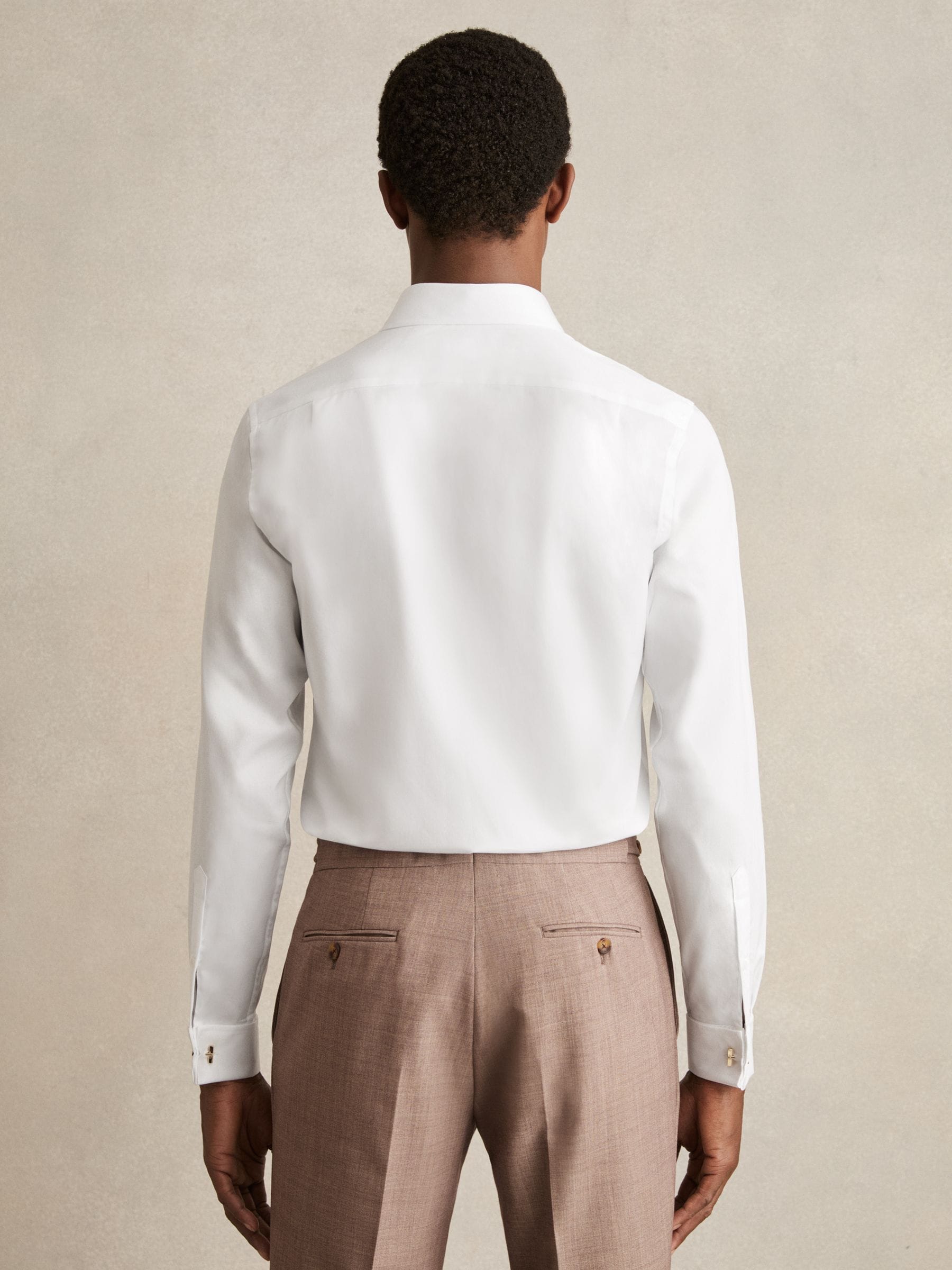 Reiss Storm Double Cuff Double-Cuff Two-Fold Cotton Shirt