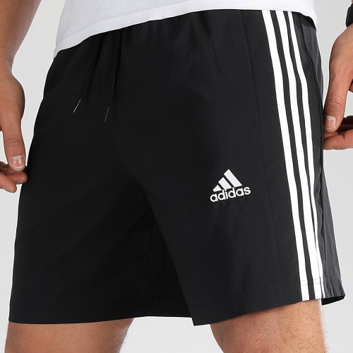 Short Jogging A Bandes IC1484 Noir