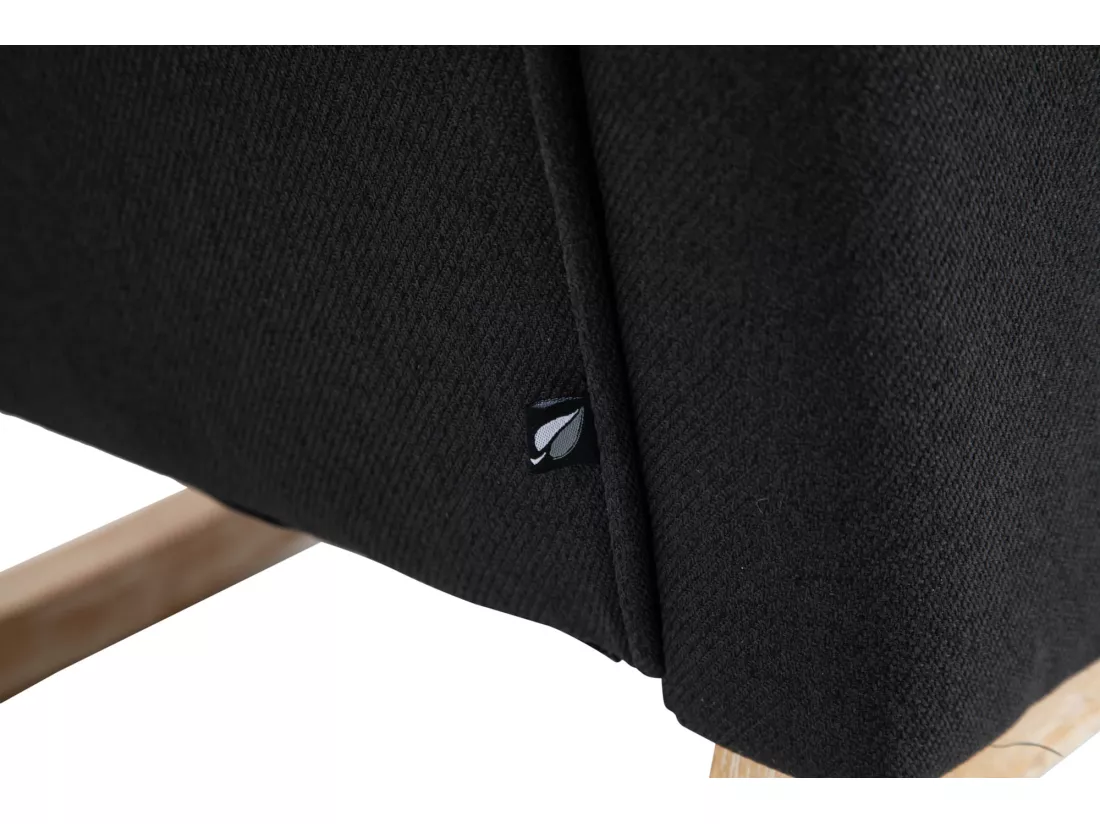 Chaise à bascule - Tissu & Bois - Noir - Dream