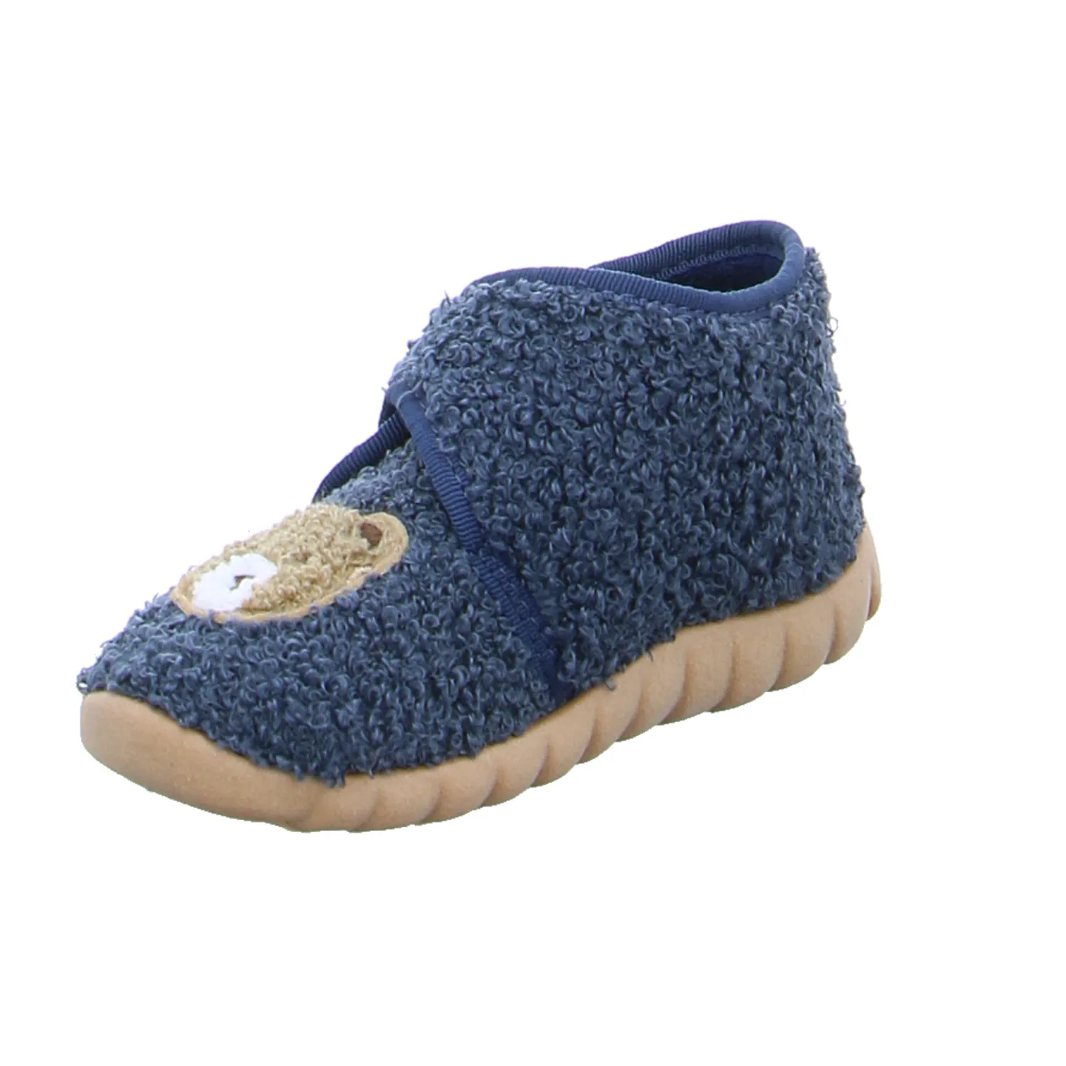 FISCHER Baby-Hausschuh Blau Textil  Unisex