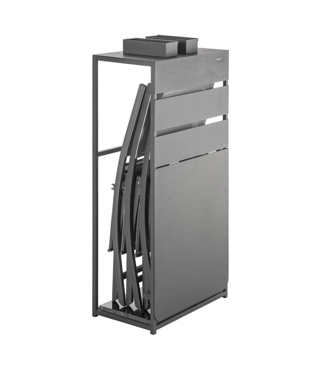 Table de balcon repliable Fira - 3 Personnes - Gris graphite