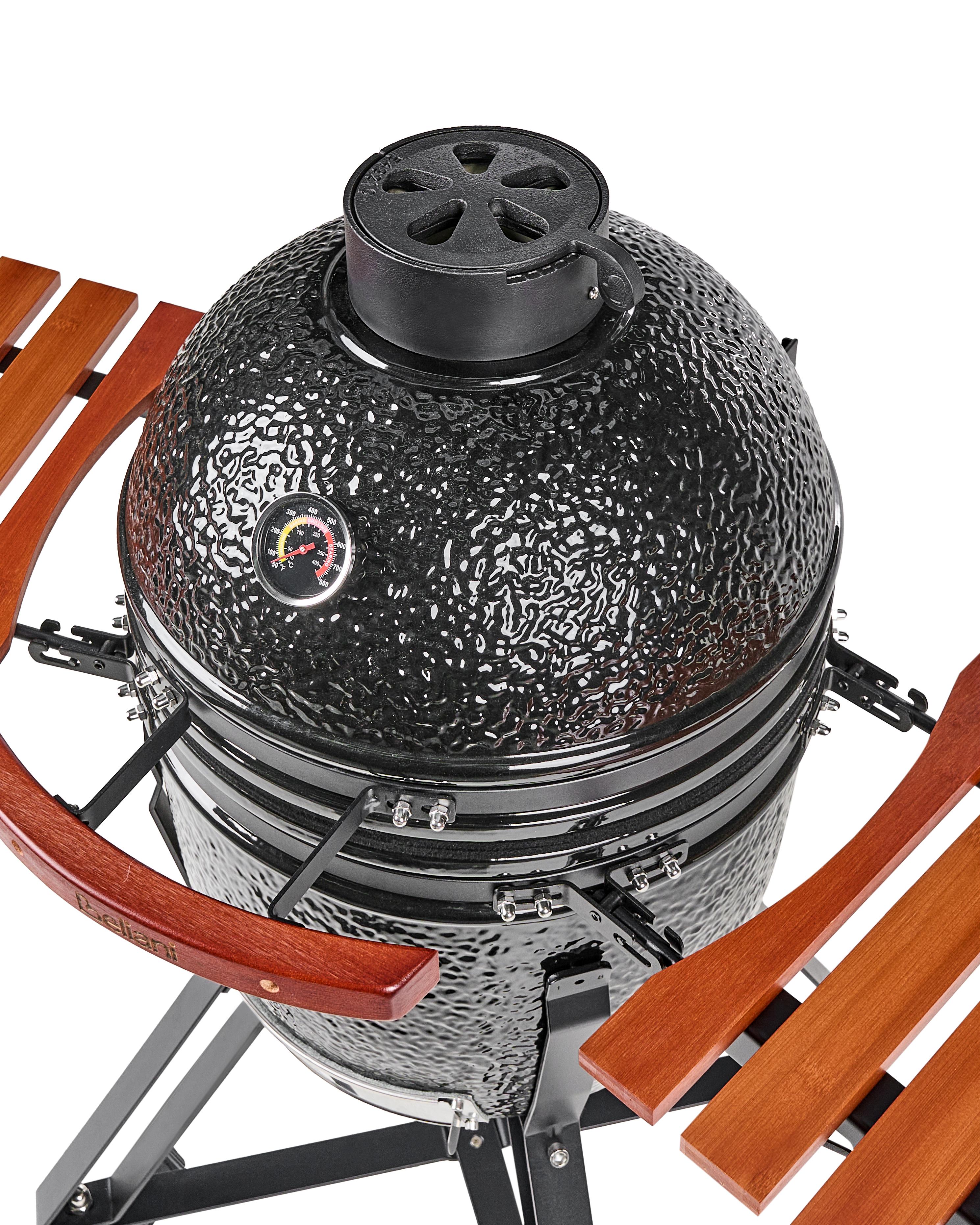 Houtskoolgrill voor buiten KAMADO Keramiek Zwart