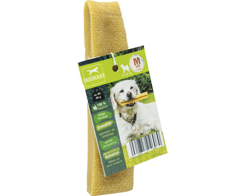 Hondensnack, langdurige kauwsnack, op melkbasis, 1 stuk ca. 80 g, gebitsverzorging, stressverlichting voor honden van 15-25 kg, kauwspeeltje, kaaskauwbot