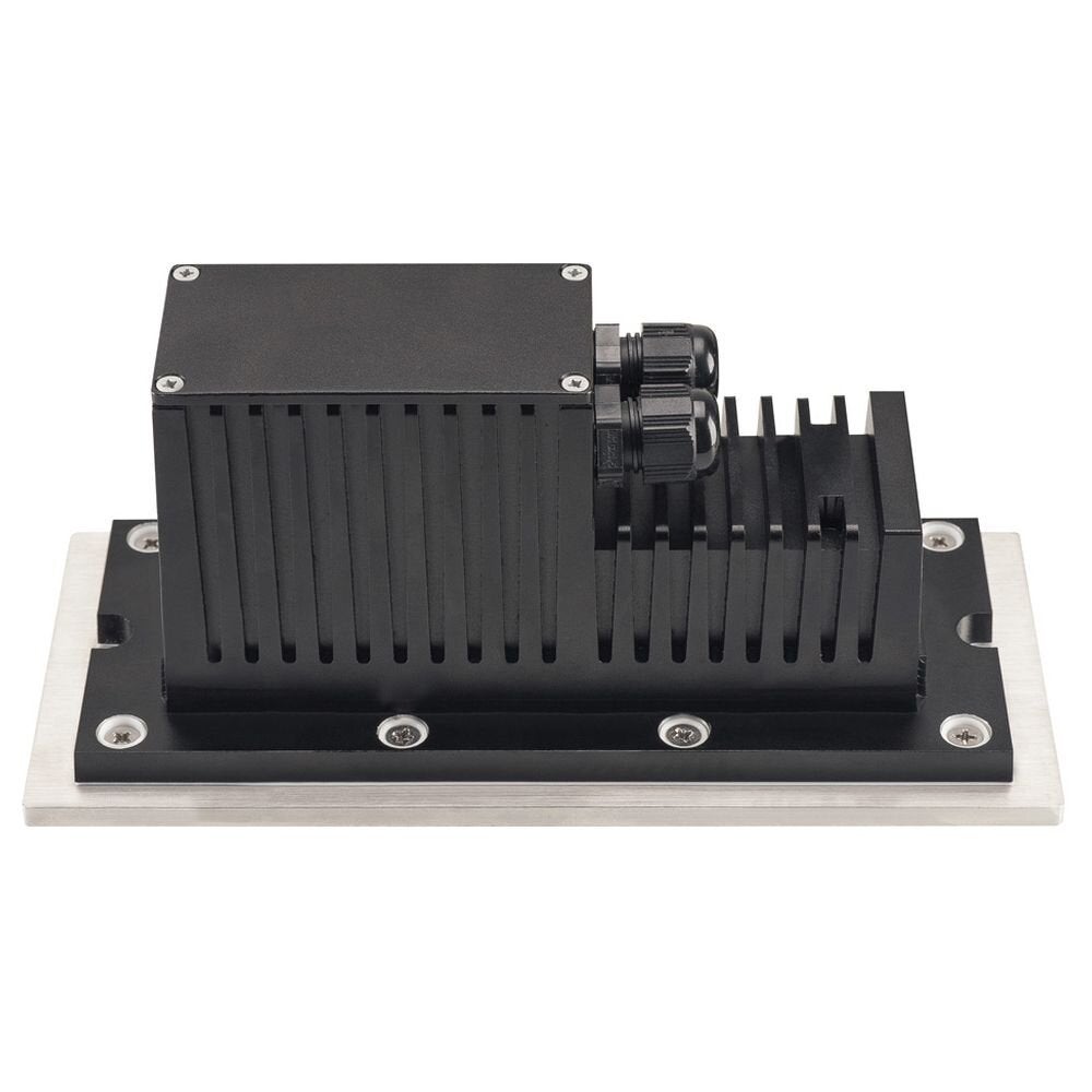 LED inbouwwandlamp Brick, IP65, aluminium, asymmetrisch