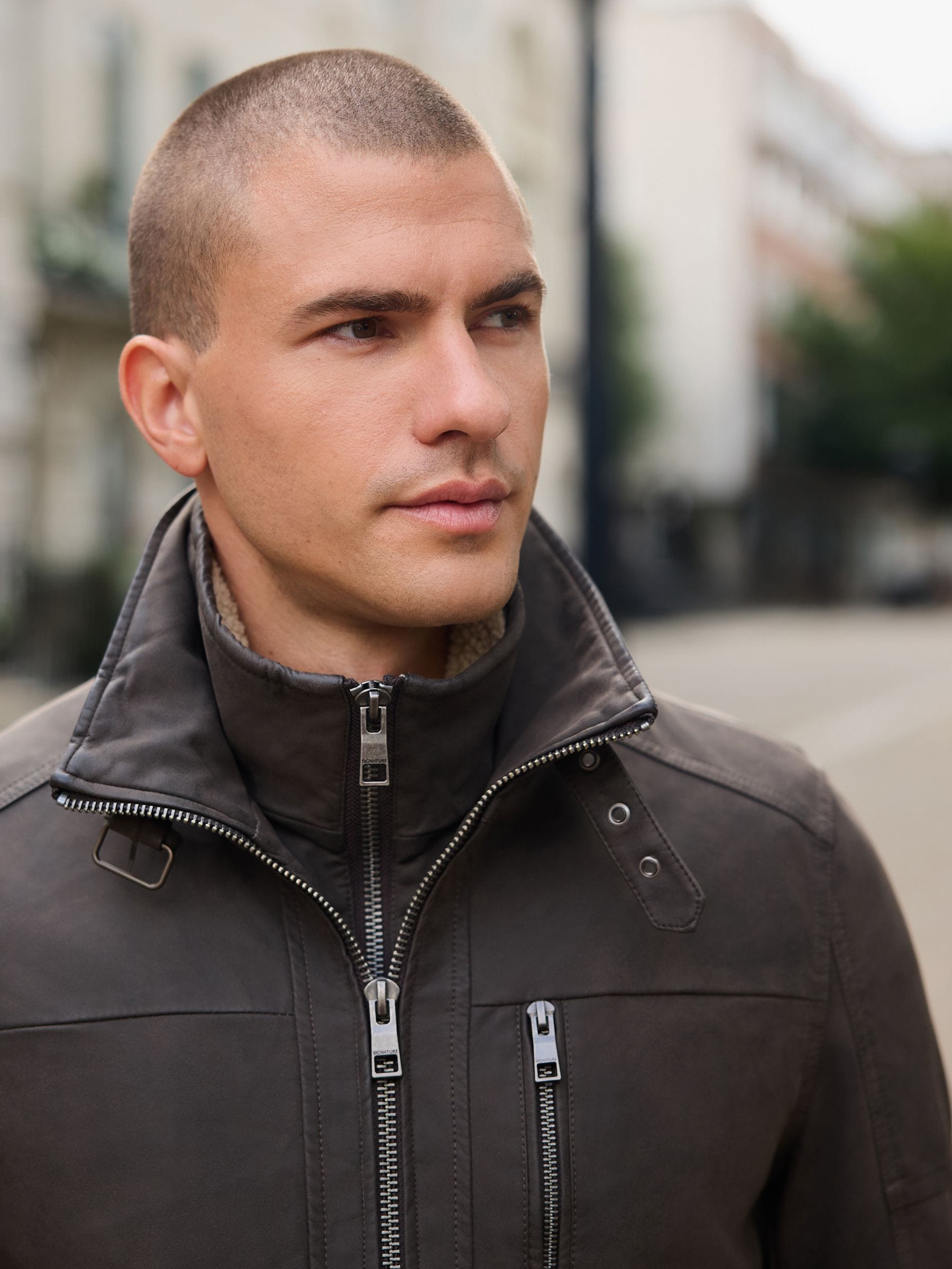 Bruin - Borg Lined Faux Leather Jacket