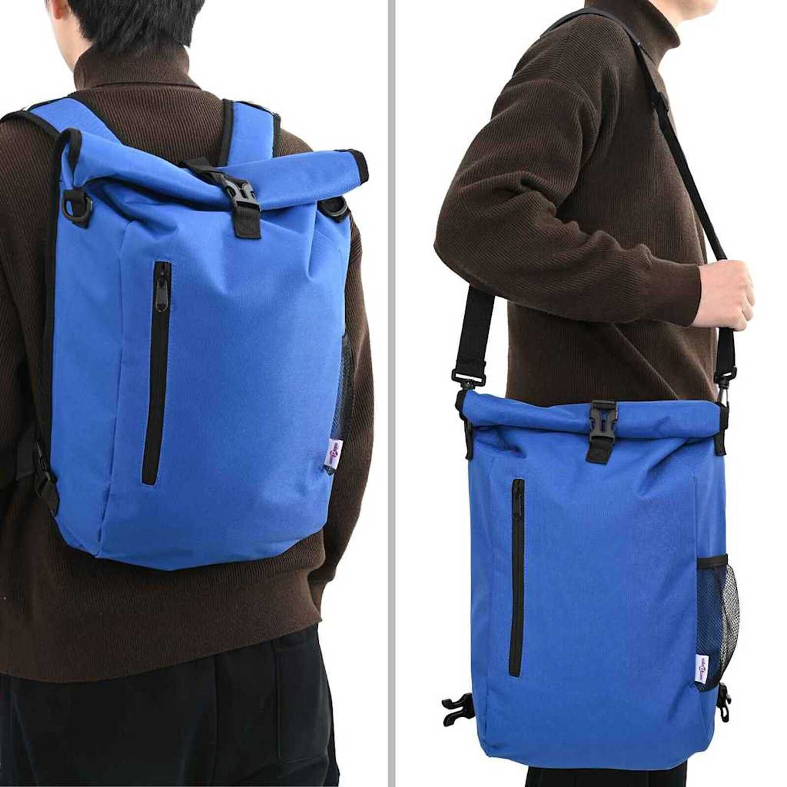 vidaXL Fietstas Blauw 31 x 13 x 58 cm Polyester