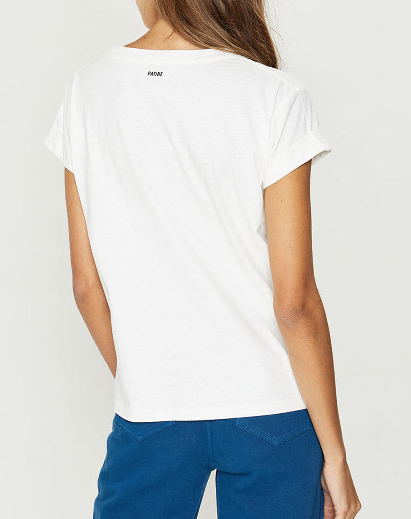 Galeries Lafayette T-Shirt en Coton Bio Sisters blanc