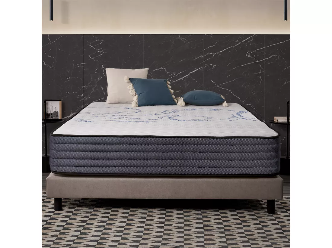 Matelas Perfectsleep 180x200 cm - Mousse HR - Accueil Blue Latex - Très épais 32 cm, Mémoire de forme, Confortable, Face été, hiver - Antibactérien